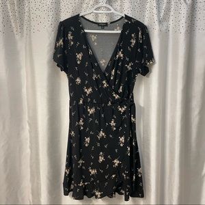 Black floral dress